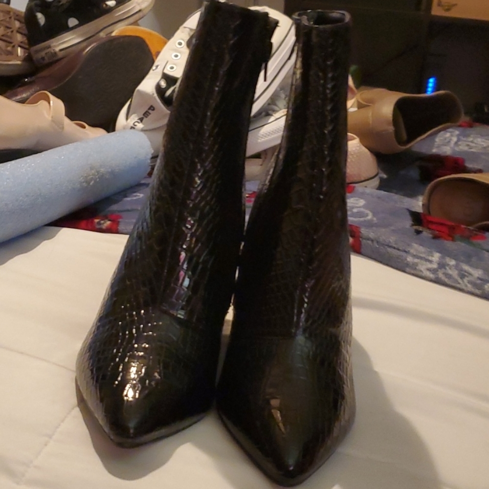 Faux Crocodile Booties
